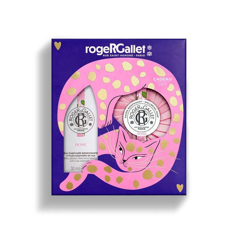 Rose Coffret Noël savon + eau parfumée bienfaisante 30ml