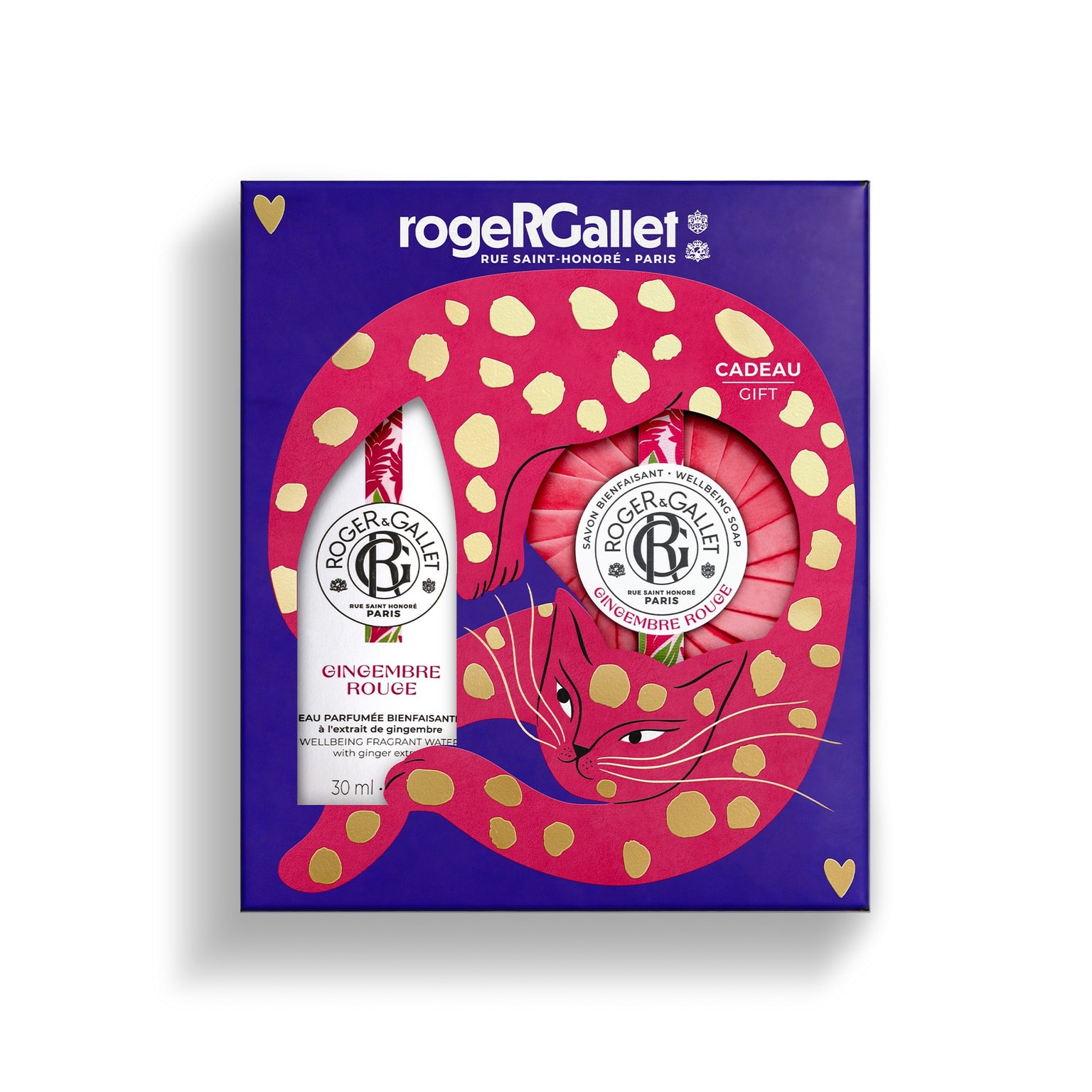 Gingembre Rouge Coffret Noël savon bienfaisant + eau parfumée bienfaisante 30ml