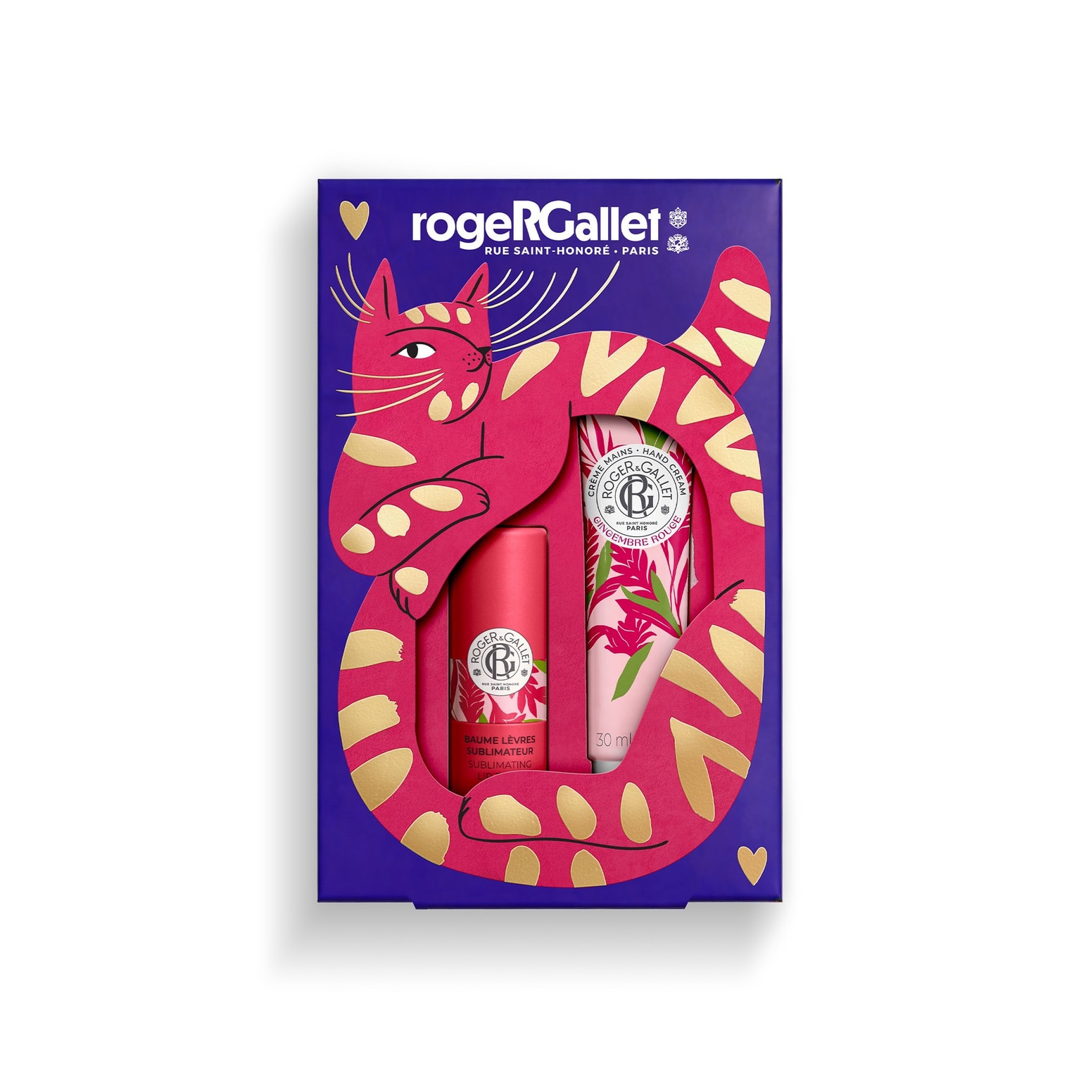 Gingembre Rouge Coffret Noël baume à lèvres sublimateur + crème mains bienfaisante